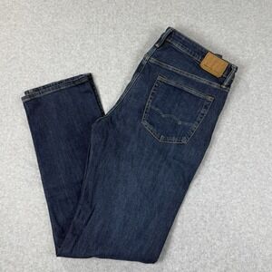 American Eagle Men's Relaxed Straight Jean 34x36 Dark Indigo Denim Wash NWT